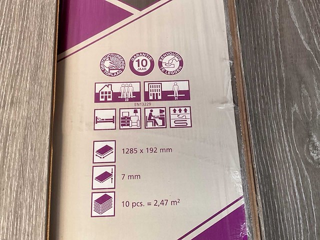 Trendline 8090 dusty grey oak pak laminaatvloer 7mm, 2,47 m2 (30x) - afbeelding 1 van  2