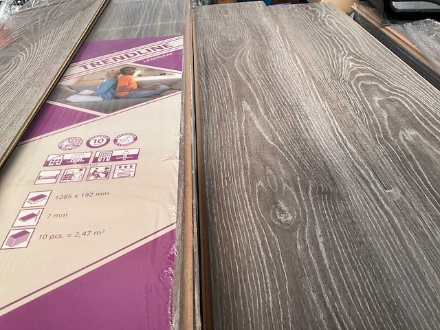 Trendline 8090 dusty grey oak pak laminaatvloer 7mm, 2,47 m2 (30x) - afbeelding 2 van  2