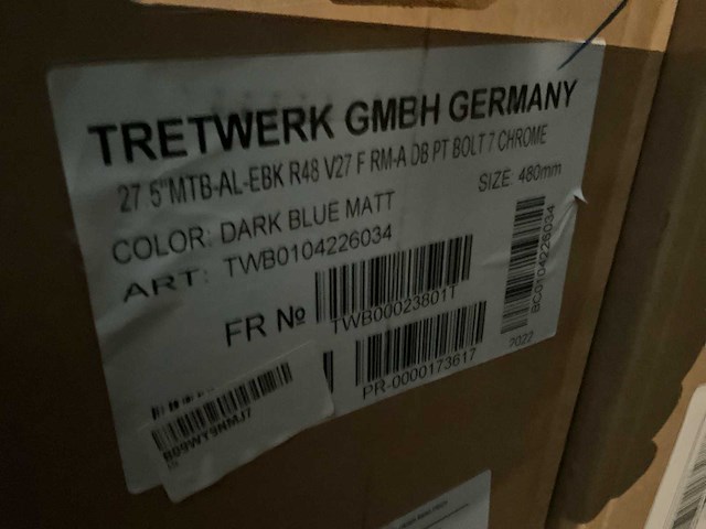 Tretwerk bolt 7 27,5" dark blue matt (2x) - afbeelding 5 van  5
