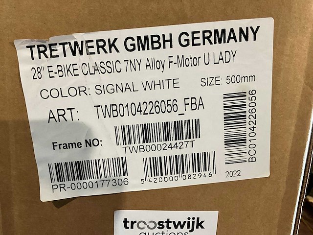 Tretwerk e-classic 28" signal white (2x) - afbeelding 4 van  4