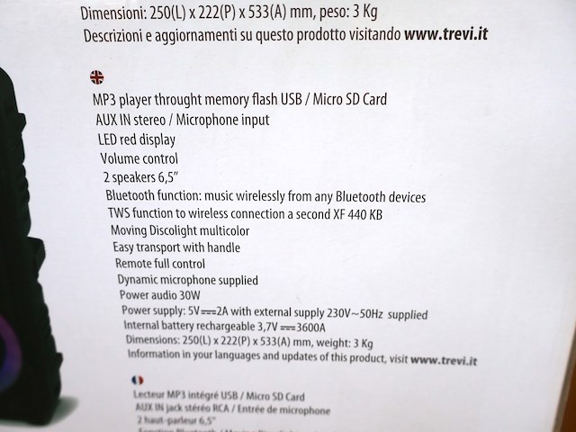 Trevi x-fest speaker (x1) - afbeelding 4 van  4