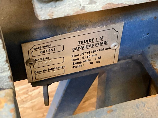 Triade 1m zink plooibank - afbeelding 4 van  5