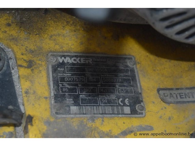 Trilplaat, wacker, wp 1550a, 4.1kw, werking niet gekend - afbeelding 3 van  4