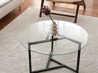 Trio g salontafel | metalen frame | transparant, zwart - afbeelding 2 van  7