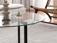 Trio g salontafel | metalen frame | transparant, zwart - afbeelding 4 van  7