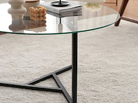 Trio g salontafel | metalen frame | transparant, zwart - afbeelding 5 van  7