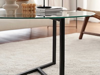 Trio g salontafel | metalen frame | transparant, zwart - afbeelding 3 van  7