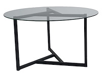 Trio g salontafel | metalen frame | transparant, zwart - afbeelding 6 van  7