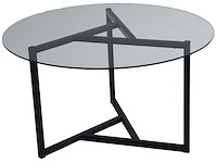 Trio g salontafel | metalen frame | transparant, zwart - afbeelding 7 van  7