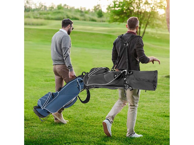 Tripod golftas met trolley, opbergvakken en draagvakken met 4 scheidingswanden - afbeelding 3 van  4