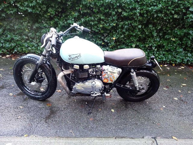 Triumph - bonneville t 100 cafe racer - motorfiets - afbeelding 5 van  11