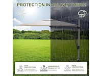Triumphkey rechthoekige cantilever parasol opvouwbare en verstelbare tuinparasol - afbeelding 5 van  7