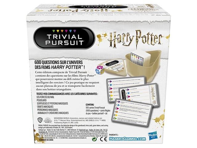 Trivial pursuit - franse versie - hasbro - toverwereld - afbeelding 3 van  5