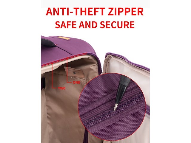 Trolley - handbagage - snowball - 57 x 36 x 20 - polyester - 32l -rood - afbeelding 2 van  5