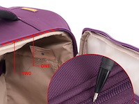 Trolley - handbagage - snowball - 57 x 36 x 20 - polyester - 32l -rood - afbeelding 2 van  5