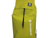 Trolley boodschappenwagentje - 55 liter - 3 wielen - met koelvak - groen - afbeelding 1 van  11