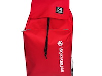 Trolley boodschappenwagentje - 55 liter - 3 wielen - met koelvak - rood - afbeelding 1 van  11