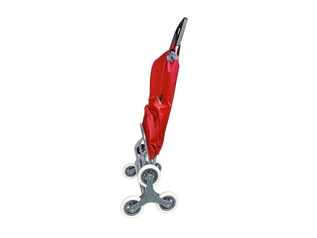 Trolley boodschappenwagentje - 55 liter - 3 wielen - met koelvak - turquoise - afbeelding 2 van  11