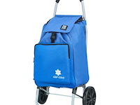 Trolley boodschappenwagentje - 55 liter - met koelvak - kleur : blauw - afbeelding 1 van  11