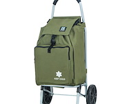 Trolley boodschappenwagentje - 55 liter - met koelvak - kleur : groen - afbeelding 1 van  11