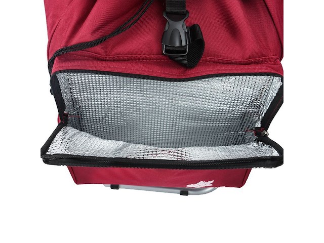 Trolley boodschappenwagentje - 55 liter - met koelvak - kleur : paars - afbeelding 9 van  11
