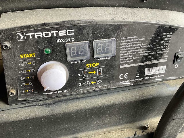 Trotec idx31d heteluchtkanon - afbeelding 5 van  5