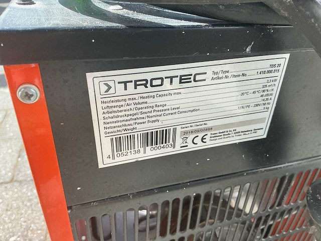 Trotec tds 20 terrasverwarming - afbeelding 3 van  3