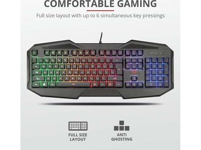 Trust- keyboard - be avonn gxt830rw - azerty - afbeelding 4 van  5