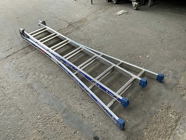 Tubesca 2x7 aluminium schuifladder - afbeelding 1 van  4