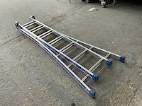 Tubesca 2x7 aluminium schuifladder - afbeelding 1 van  4