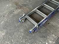 Tubesca 2x7 aluminium schuifladder - afbeelding 3 van  4