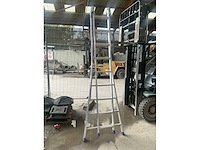 Tubesca 2x9 aluminium schuifladder - afbeelding 1 van  4