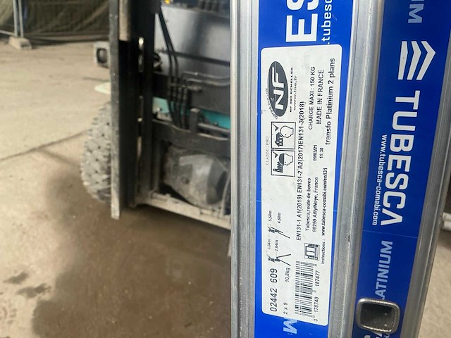 Tubesca 2x9 aluminium schuifladder - afbeelding 4 van  4