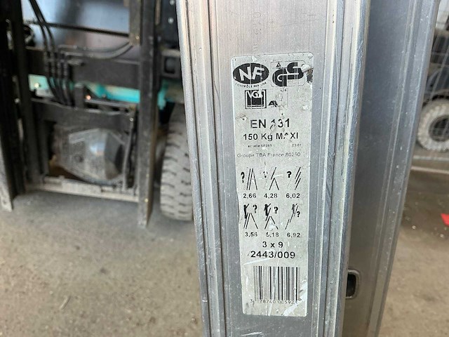 Tubesca 2x9 schuifladder - afbeelding 4 van  4