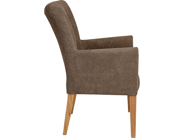 Tufted fauteuil - bruine stof - afbeelding 2 van  2