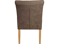 Tufted fauteuil - bruine stof - afbeelding 3 van  7