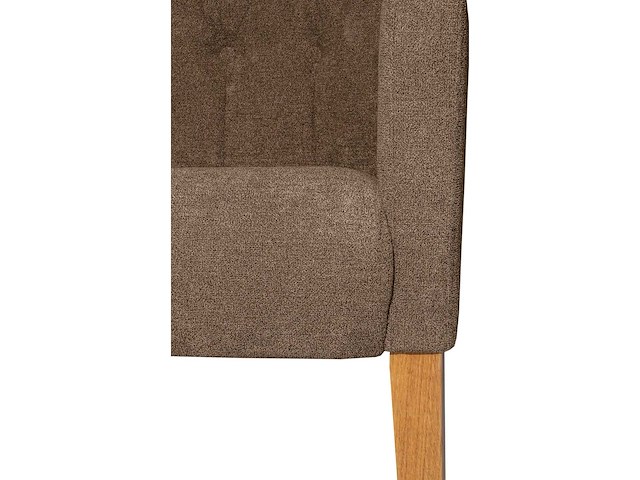 Tufted fauteuil - bruine stof - afbeelding 5 van  7