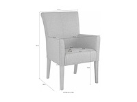 Tufted fauteuil - bruine stof - afbeelding 7 van  7