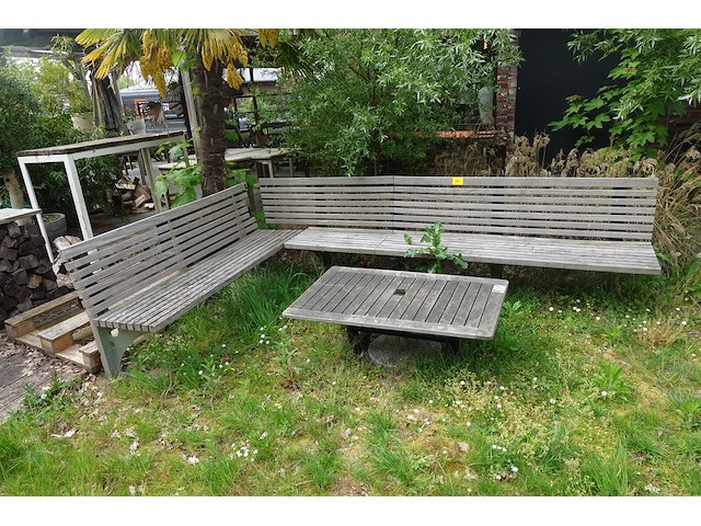 Tuinbak met tafel - afbeelding 1 van  2