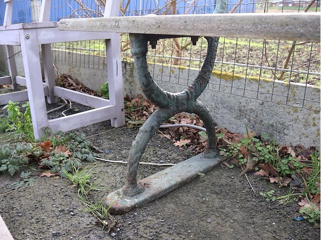 Tuinbank met gietijzeren voeten - afbeelding 4 van  4