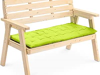 Tuinbank palletkussen 120x40mc 4cm dik geel-groen - afbeelding 2 van  4