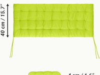 Tuinbank palletkussen 120x40mc 4cm dik geel-groen - afbeelding 1 van  4