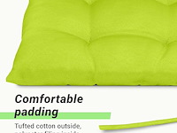 Tuinbank palletkussen 120x40mc 4cm dik geel-groen - afbeelding 4 van  4