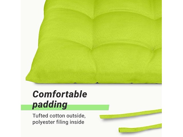 Tuinbank palletkussen 120x40mc 4cm dik geel-groen - afbeelding 5 van  5