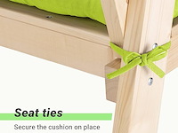 Tuinbank palletkussen 120x40mc 4cm dik geel-groen - afbeelding 4 van  5