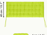 Tuinbank palletkussen 120x40mc 4cm dik geel-groen - afbeelding 1 van  5