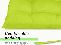 Tuinbank palletkussen 120x40mc 4cm dik geel-groen - afbeelding 5 van  5