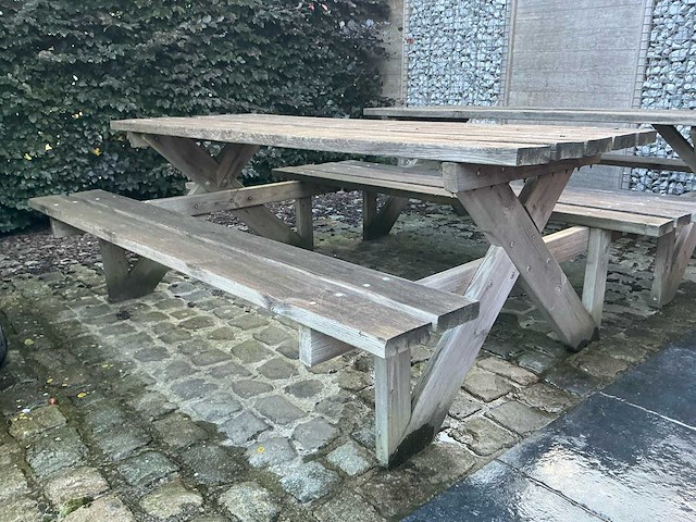 Tuinbank / pick-nick bank - afbeelding 1 van  3