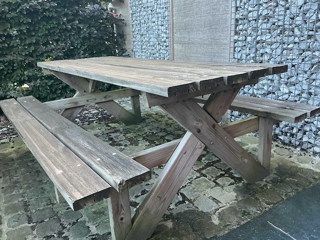 Tuinbank / pick-nick bank - afbeelding 1 van  3