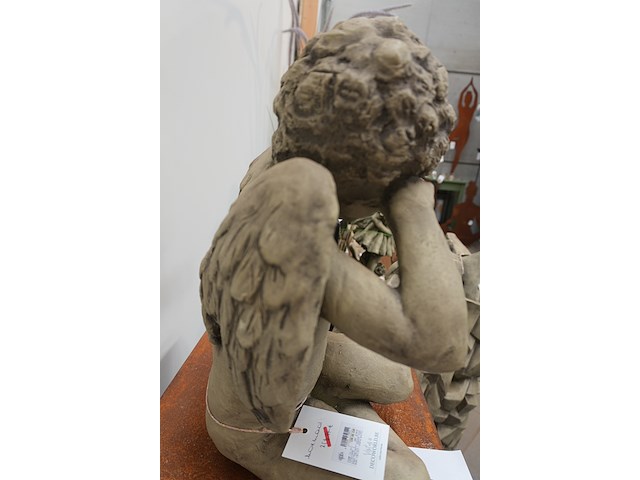 Tuinbeeld – engel calliel | gegoten steen | h45 cm - afbeelding 3 van  5